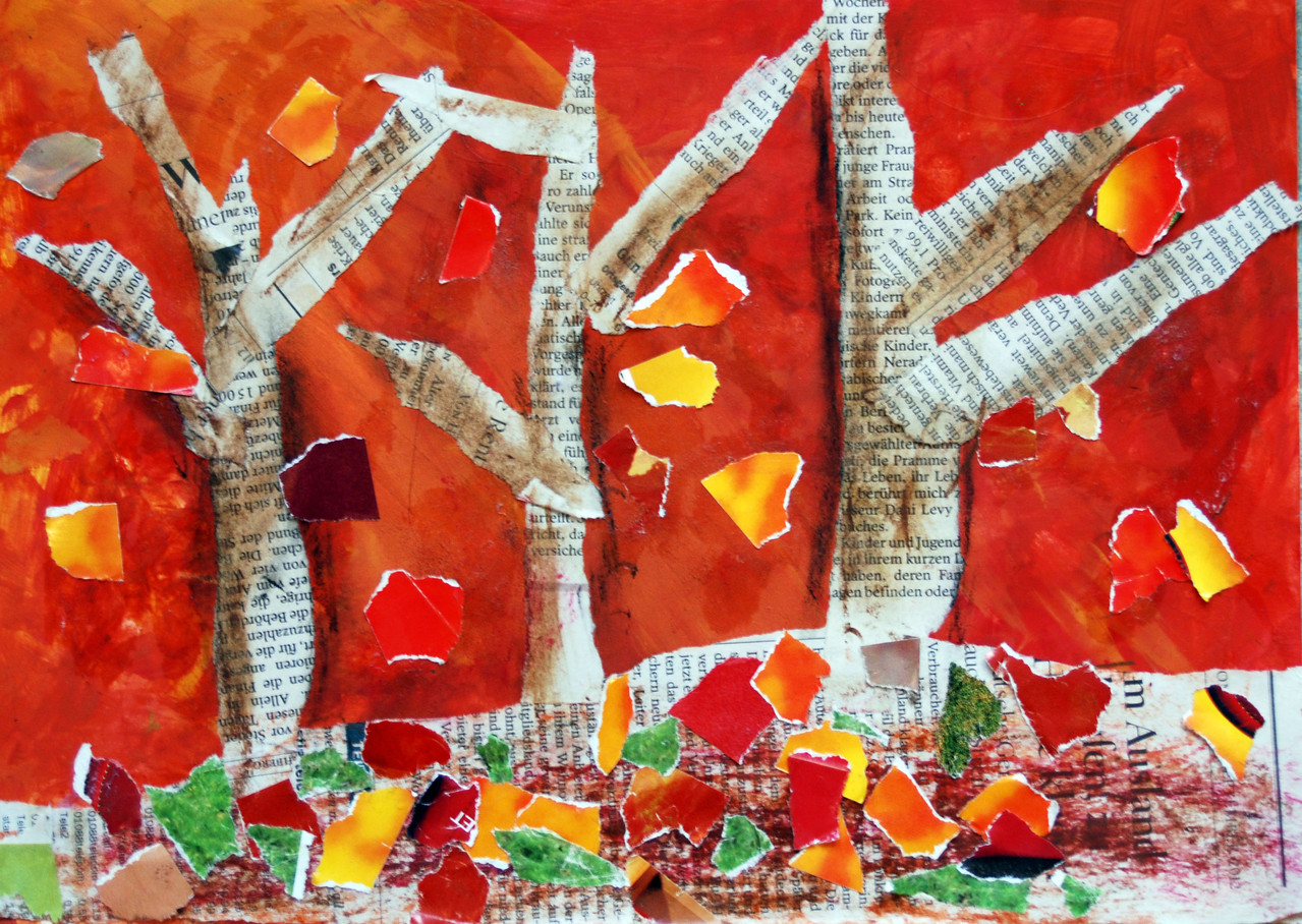 Herbstbild von Kindern